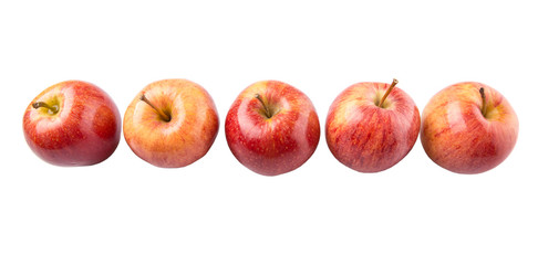 Royal gala apple on white background