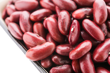 Red beans kidney isolated on white background