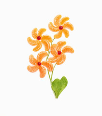 Flowers made with tangerine