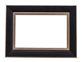 Obraz premium Wooden frame isolated on white background