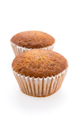 Banana cakes isolated on white