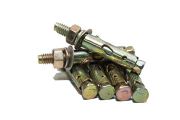 Isolated concrete screw, studio shot