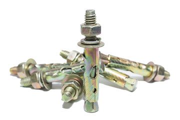 Isolated concrete screw, studio shot