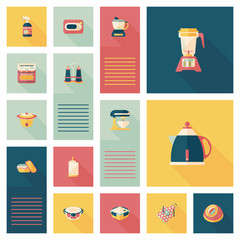 Kitchenware flat app ui background,eps10