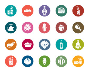 Food and Drinks Color Icons