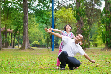 Muslim father and daughter