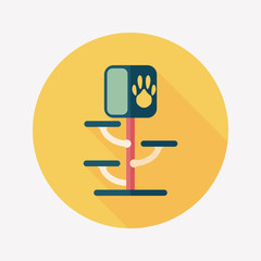 Pet cat tree flat icon with long shadow,eps10