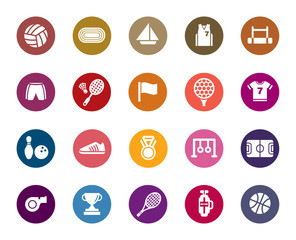 Sport Competition Color Icons