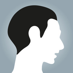 the head of person vector design