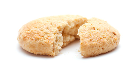 almond biscuits isolated on white