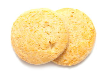 almond biscuits isolated on white
