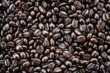 Coffee beans isolated on white background
