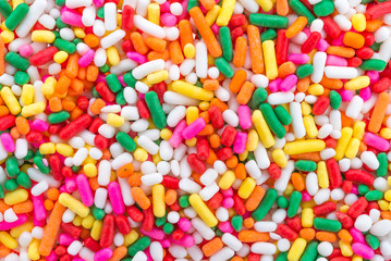 Sprinkles isolated on white background