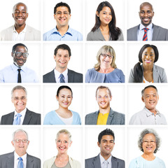 Business People Corporate Set of Faces Concepts - obrazy, fototapety, plakaty