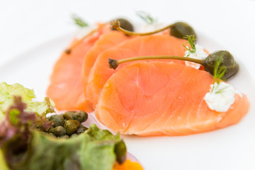 Smoked salmon salad