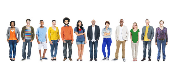 Group of Multiethnic Diverse Colorful People