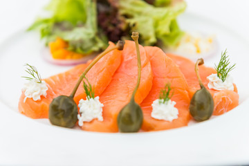 Smoked salmon salad
