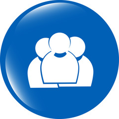 business man silhouette set icon web app button