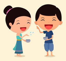 Cartoon Character Songkran 2