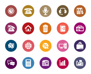 Business and Communication Color Icons