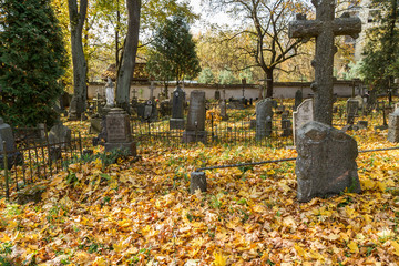 old cemetery in autumn