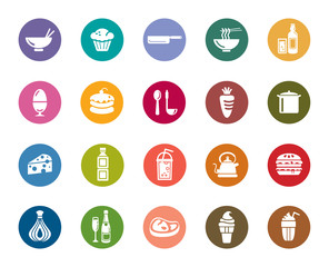 Food and Drinks Color Icons