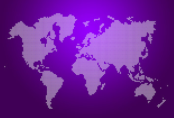 Fototapeta premium Image of modern optimally dotted world map illustration