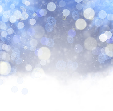 Abstract christmas backdrop with snowflakes