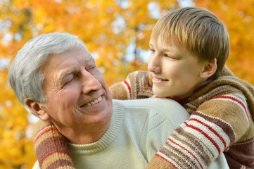 Grandfather with boy