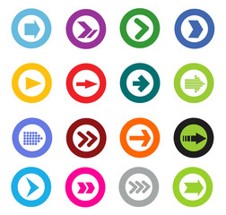 Arrow sign icon set