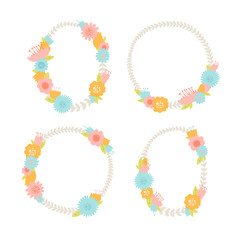 Flower vintage frame