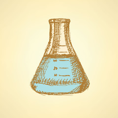 Sketch beaker in vintage style