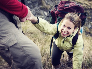 Hiker Support Exercise Extreme Sports Concepts