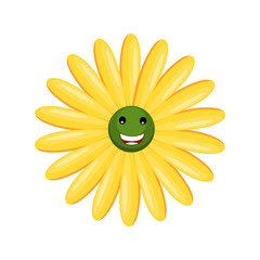 Yellow Happy Smiley Flower