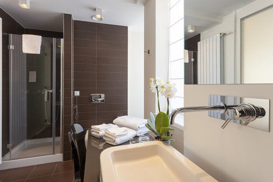 Modern bathroom interior 