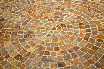 circle in mozzate  street lombardy italy