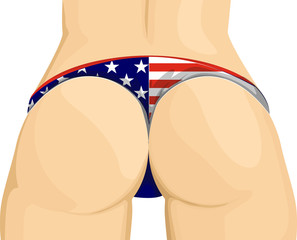 USA flag thong