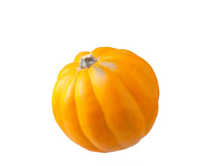 Orange pumpkin on a white background, it is isolated