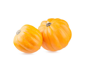 Two pumpkins of the different size 