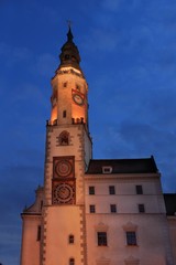 Fototapeta na wymiar City hall in Goerlitz city Germany at night