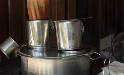 asian coffee boiler and tea pot