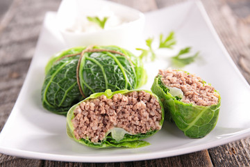 cabbage cooked with meat