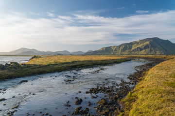 Scenic view of Iceland landscape close to Landmannalaugar NP. © 1tomm