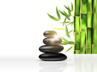 Bamboo and stones - spa background