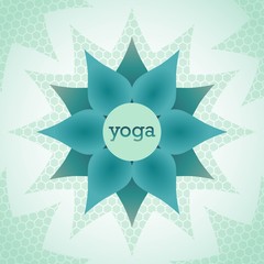yoga is the emblem of a stylized Lotus flower