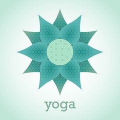 the Lotus flower is the emblem of yoga meditation design