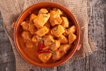 chicken cooked with curry