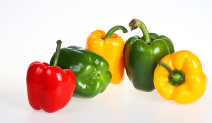 Red,green and yellow bell pepper
