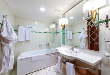 Modern hotel bathroom interior