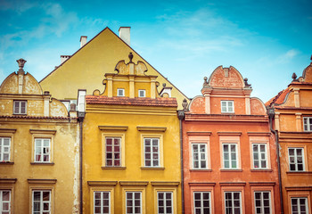Fototapeta na wymiar Old city center in Warsaw
